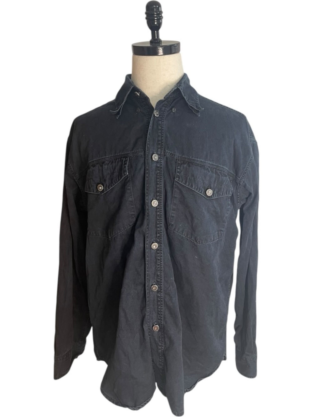 Versace Jeans Couture Denim Shirt Gray Black